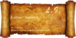 Later Imbert névjegykártya